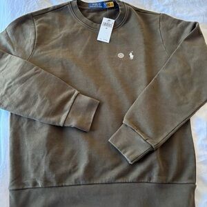Polo by Ralph Lauren Men's Khaki Crewneck Sweater